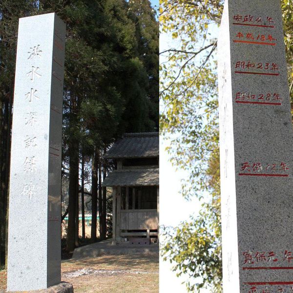 住吉天満宮洪水水深記録碑 (洪水) - おすすめ画像