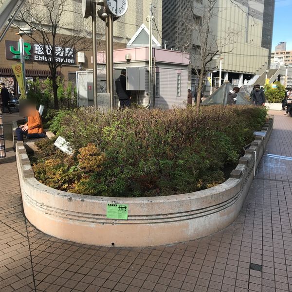 恵比寿駅東口公園ベンチ - トップ画像