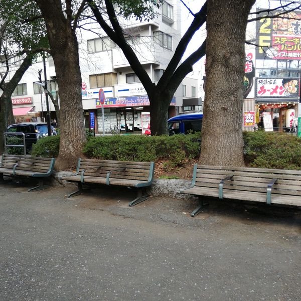 三鷹駅北口 玉川上水緑道横ベンチ - トップ画像