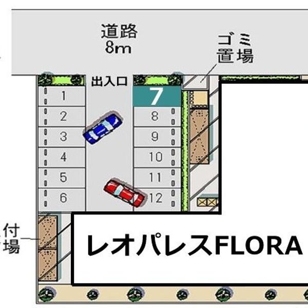 【akippa】 越谷市北越谷3丁目16 レオパレスFLORA 駐車場(08264) - おすすめ画像