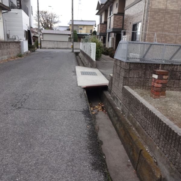 小泉新田１③【ずっと用水路が続いている道路】 - トップ画像