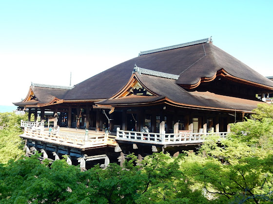 鉄鐔 清水寺めいた寺院図 京都風景？ 鉄鍔